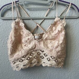 Boutique The Impeccable Pig Lace Bralette in Light Pink/nude